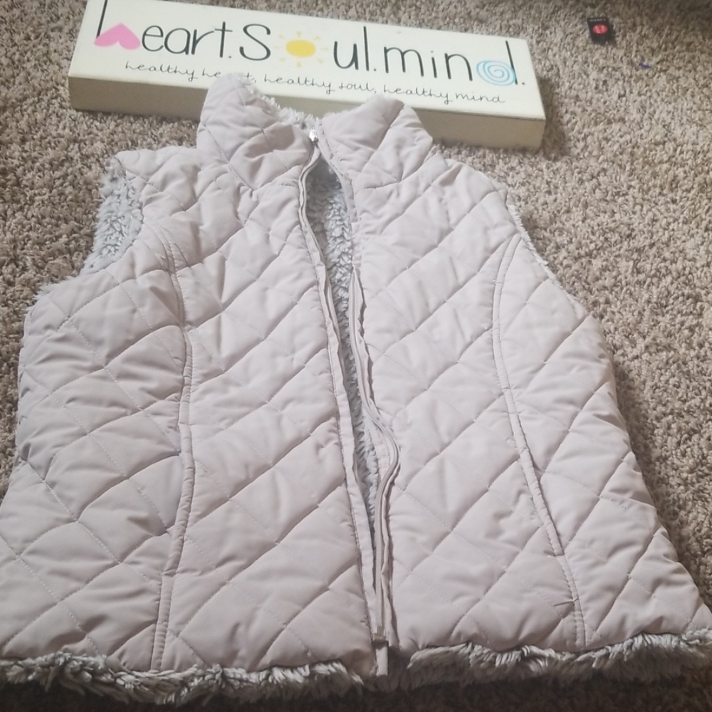 WEATHERPROOF reversible faux fur vest